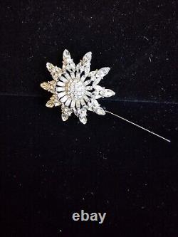 Bogoff Rhinestone Brooch Vtg