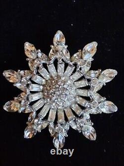 Bogoff Rhinestone Brooch Vtg