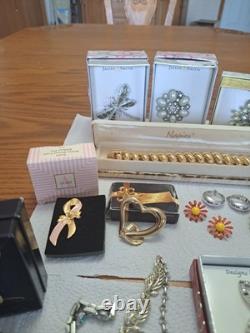 Brooches, Necklaces, Earrings and Bracelets Vintage Lot Some Signed 39 Pieces