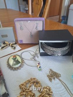 Brooches, Necklaces, Earrings and Bracelets Vintage Lot Some Signed 39 Pieces