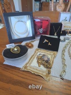 Brooches, Necklaces, Earrings and Bracelets Vintage Lot Some Signed 39 Pieces