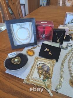 Brooches, Necklaces, Earrings and Bracelets Vintage Lot Some Signed 39 Pieces