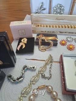 Brooches, Necklaces, Earrings and Bracelets Vintage Lot Some Signed 39 Pieces