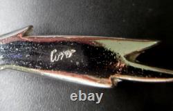 CORO Sparkling Ice Rhinestone Enamel Bird Early Vintage Pin Brooch