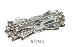 Coro Duette Art Deco Rhinestone Brooch Clip Vintage 1930s Patent 2066969 Originl