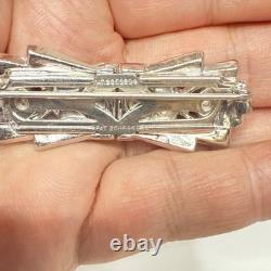 Coro Duette Art Deco Rhinestone Brooch Clip Vintage 1930s Patent 2066969 Originl
