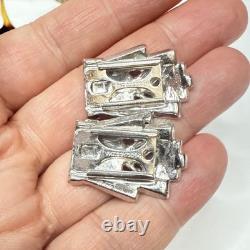 Coro Duette Art Deco Rhinestone Brooch Clip Vintage 1930s Patent 2066969 Originl