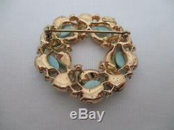 Crown Trifari Vintage Signed Necklace, Bracelet, Brooch and Earrings