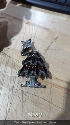 DEFECTIVE LAWRENCE VRBA Large Vintage Rhinestone Christmas Tree Pin Broo G3D