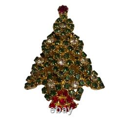 EISENBERG Christmas Tree Green Red Book Piece Signed E Vintage 1970's Very Rare