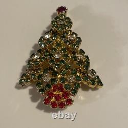 EISENBERG Christmas Tree Green Red Book Piece Signed E Vintage 1970's Very Rare