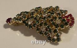 EISENBERG Christmas Tree Green Red Book Piece Signed E Vintage 1970's Very Rare