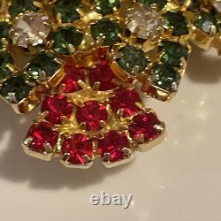 EISENBERG Christmas Tree Green Red Book Piece Signed E Vintage 1970's Very Rare