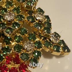 EISENBERG Christmas Tree Green Red Book Piece Signed E Vintage 1970's Very Rare