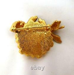 EXTREMELY RARE! Vintage 1960s BOUCHER Honeycomb & Bee Rhinestone Brooch