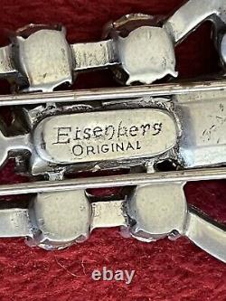 Eisenberg Original Huge 3 75 Rhinestone Brooch Pin Clip