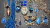 Estate Art Deco U0026 Vintage Blue Jewelry Auction Bag Czech Art Glass U0026 Brass And More