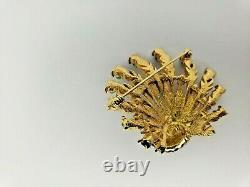 Excellent Signed ©BOUCHER Rhinestone PEACOCK Brooch Pin Numbered Green Blue Vntg