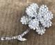 Excellent Vintage Weiss Rhinestone 2.5 Flower Floral Brooch Pin / Pendant