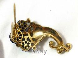 Extremely Rare! Vintage 1949 A. Philippe TRIFARI Scheherazade Moghul Brooch/Clip