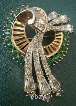 Fabulous Retro Deco Rhinestones Brooch Unsigned Exquisite Piece Fabulous Retro Deco Rhinestones Brooch Unsigned Exquisite Piece