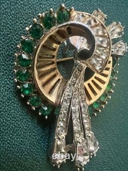 Fabulous Retro Deco Rhinestones Brooch Unsigned Exquisite Piece Fabulous Retro Deco Rhinestones Brooch Unsigned Exquisite Piece