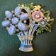 Fabulous Unsigned Vintage Corocraft Enamel Rhinestone Basket Brooch