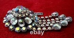 GORGEOUS VINTAGE MINT CONDITION WithORIGINAL WEISS TAG BROOCH 3 1/2 A. B CABOCHONS