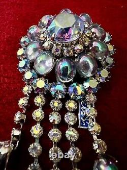 GORGEOUS VINTAGE MINT CONDITION WithORIGINAL WEISS TAG BROOCH 3 1/2 A. B CABOCHONS