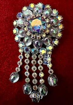 GORGEOUS VINTAGE MINT CONDITION WithORIGINAL WEISS TAG BROOCH 3 1/2 A. B CABOCHONS