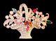 Gorgeous Mazer Multi Color Dazzling Rhinestone Flower Basket Brooch Vintage