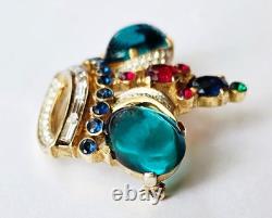 Gorgeous Signed Crown Trifari Alfred Philippe Crown Brooch