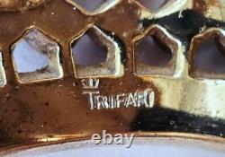 Gorgeous Signed Crown Trifari Alfred Philippe Crown Brooch