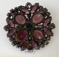 Gorgeous Vintage Verified D&E Juliana Amethyst Purple AB Rhinestone Brooch Pin