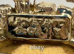 H. Pomerantz Co NY Domed BROOCH Topaz Color Glass Ab Rhinestone Vintage Jewelry H. Pomerantz Co NY Domed BROOCH Topaz Color Glass Ab Rhinestone Vintage Jewelry