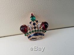 HTF vintage Alfred Philippe for Crown Trifari rhinestone jelly belly brooch