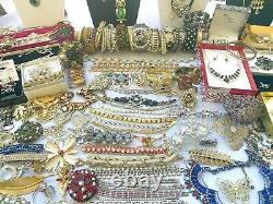HUGE 1074 Piece Vintage To Now ALL Rhinestone Resale Jewelry Lot 43 Lbs