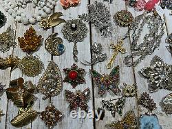 HUGE LOT of Vintage jewelry WEISS JULIANA CZECH CORO LISNER WEST GERMANY etc