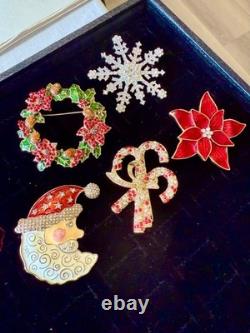 HUGE VINTAGE LOT signed Christmas Brooch Pin Napier Monet + 3 lbs $2 each