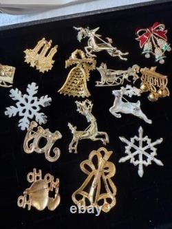 HUGE VINTAGE LOT signed Christmas Brooch Pin Napier Monet + 3 lbs $2 each