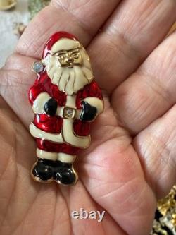 HUGE VINTAGE LOT signed Christmas Brooch Pin Napier Monet + 3 lbs $2 each