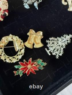 HUGE VINTAGE LOT signed Christmas Brooch Pin Napier Monet + 3 lbs $2 each