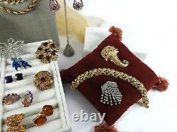High Quality Vintage Lot Necklace Brooch Bracelet Earrings Rhinestone Costume