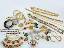 High Quality Vintage Lot Necklace Brooches Bracelet Earrings Rhinestone Costume