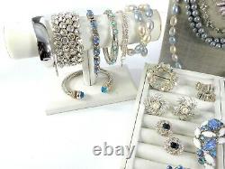 High Quality Vintage Lot Necklace Brooches Bracelet Earrings Rhinestones Costume