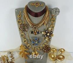 High Quality Vintage Lot Necklaces Brooches Bracelet Earrings Rhinestones Cameo