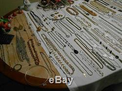 Huge 426 Piece Vintage Jewelry Lot Brooches, Necklaces, Bracelets, & Much More