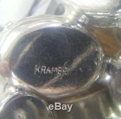 Huge Kramer Rhinestone 2 1/4 Vintage Brooch Pin Gorgeous