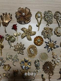 Huge Lot 160+ Vintage-Now BROOCH Pins AS IS Broken Craft Rhinestone Jewelry Read