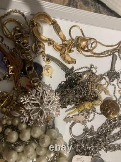 Huge Lot of Vintage Costume Jewelry Sarah Cov, Sulton Pins Brooch Necklace Watch